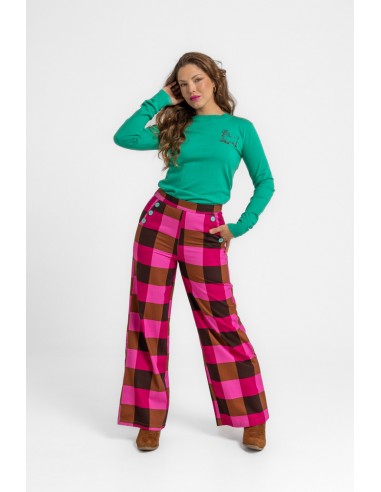 PANTALÓN CON BOTANADURA FLOWING