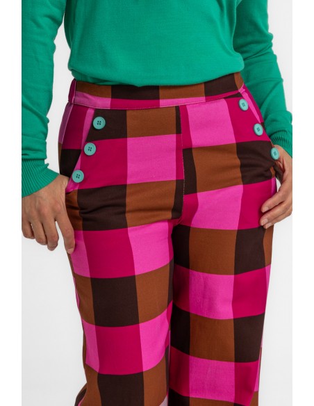 PANTALÓN CON BOTANADURA FLOWING
