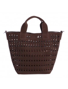 BOLSO ASA PERFORADO MARRON