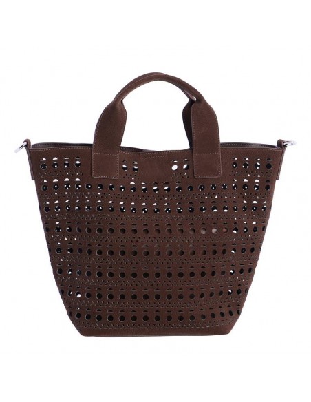 BOLSO ASA PERFORADO MARRON