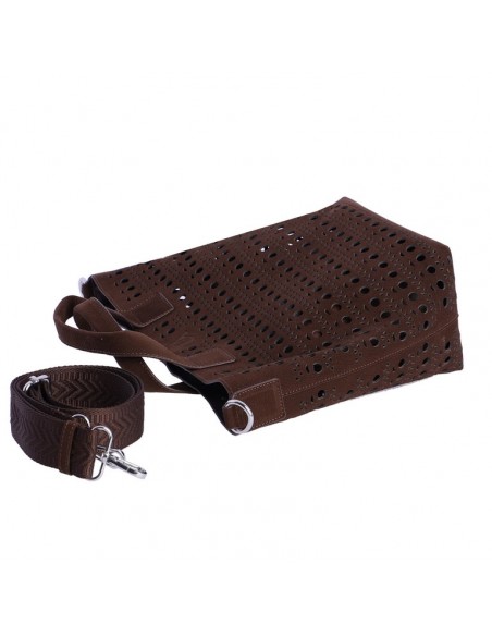 BOLSO ASA PERFORADO MARRON