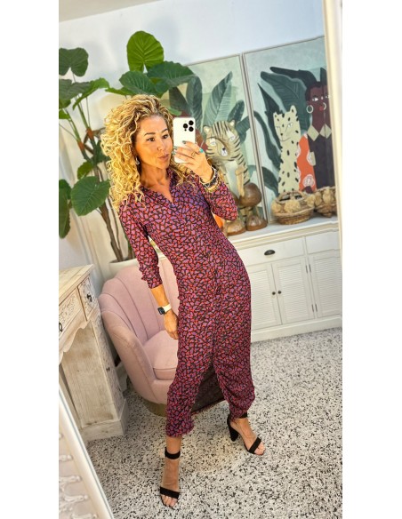 VESTIDO CAMISERO LARGO DRAPEADO ANIMAL INSTINCT