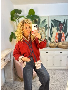 CÁRDIGAN DE DENIM TRENZADO