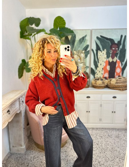 CÁRDIGAN DE DENIM TRENZADO